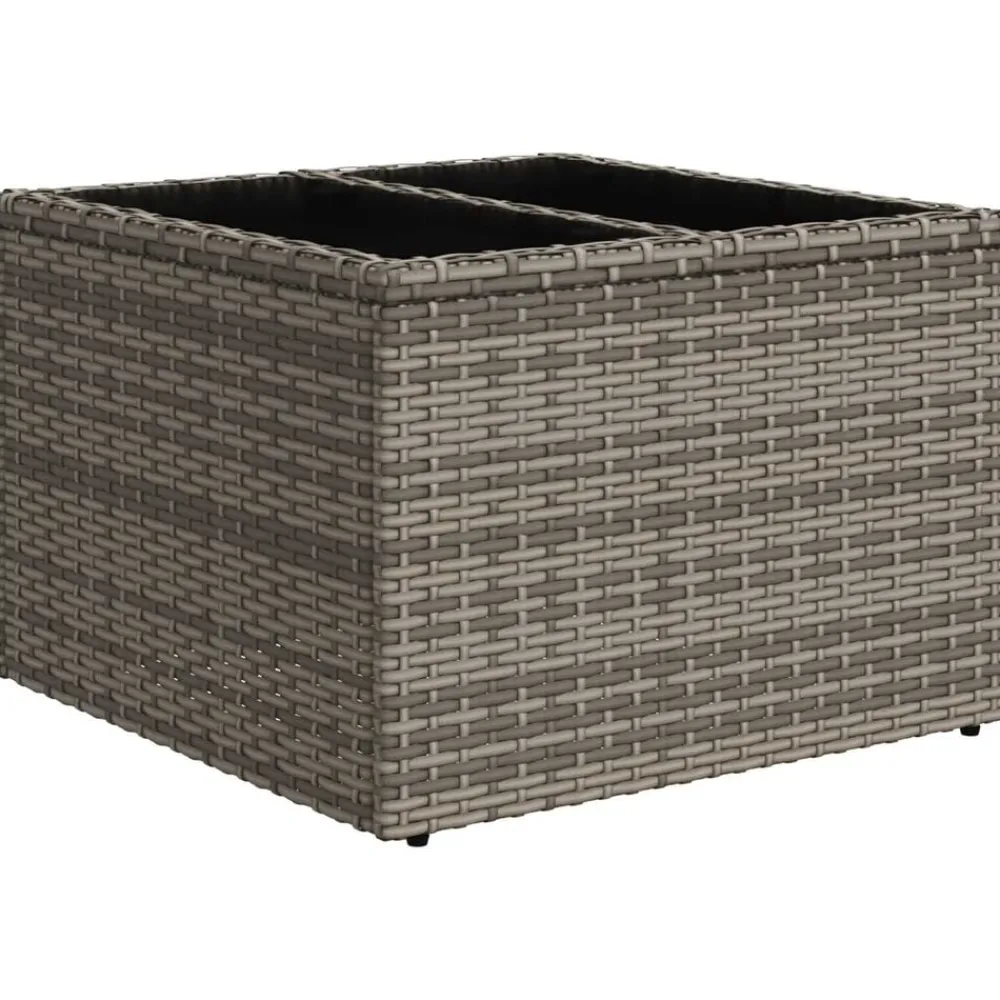 vidaXL Muebles De Jardín-Conjunto de sofá de jardín con cojín 7 pcs Poliratán