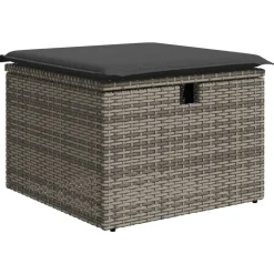vidaXL Muebles De Jardín-Conjunto de sofá de jardín con cojín 7 pcs Poliratán