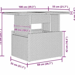 vidaXL Conjunto de sofá de jardín 10 pcs Poliratán Gris claro Online