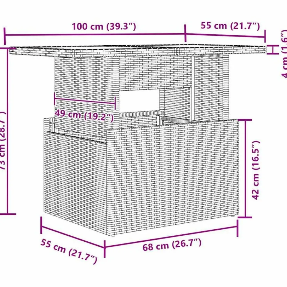 vidaXL Conjunto de sofá de jardín con cojín 7 pcs Poliratán Gris Clearance