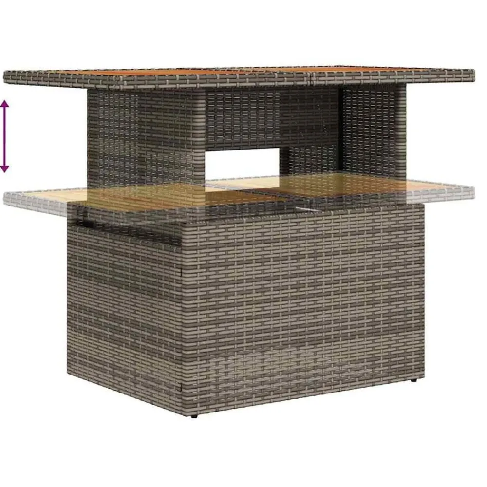 vidaXL Conjunto de sofá de jardín 6 pcs Poliratán Gris Sale