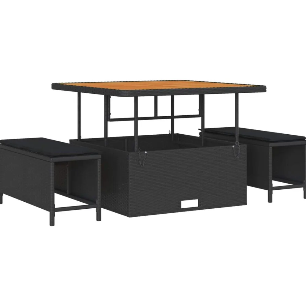 vidaXL Muebles De Jardín-Conjunto de sofá de jardín 8 pcs ratán sintético