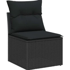 vidaXL Muebles De Jardín-Conjunto de sofá de jardín 8 pcs ratán sintético