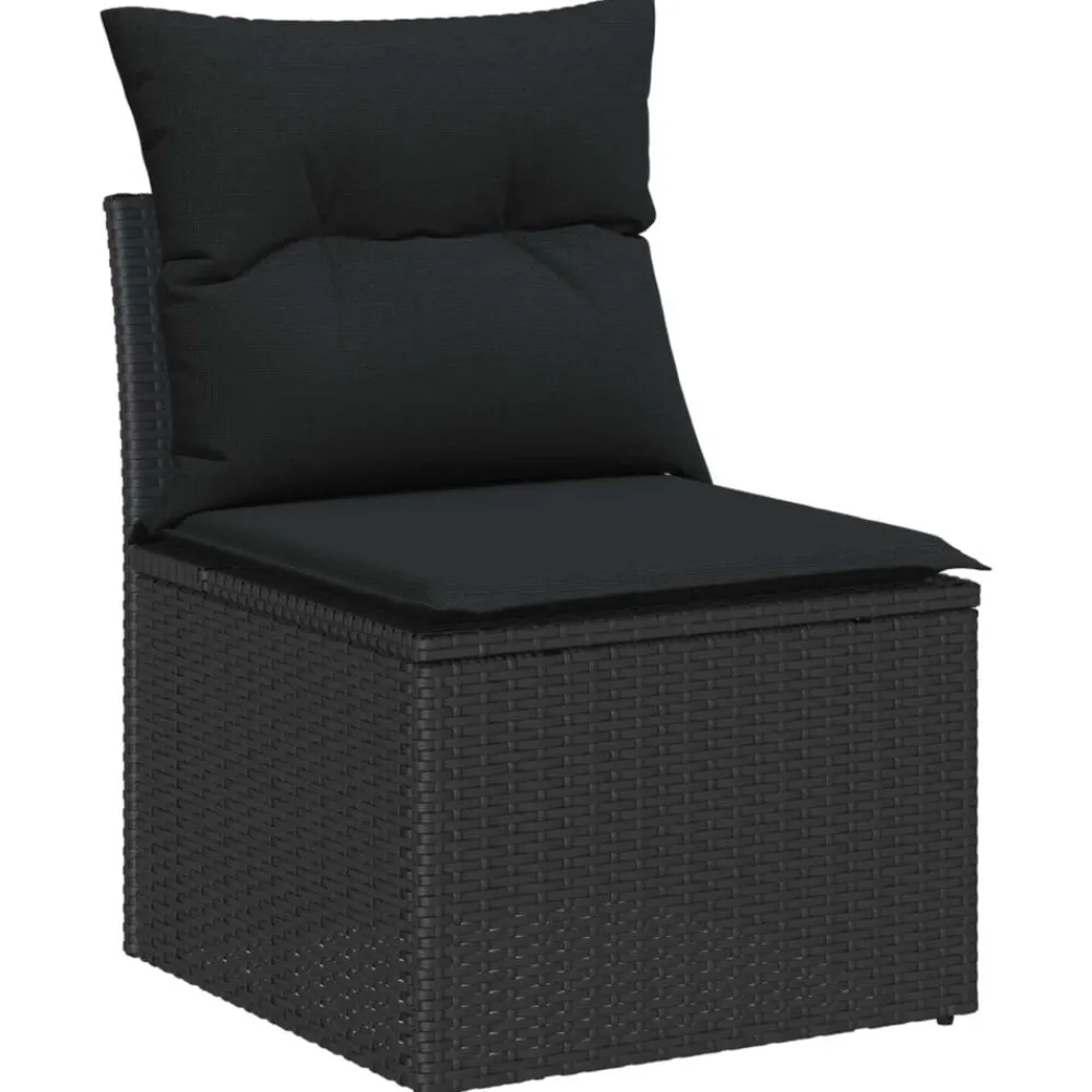 vidaXL Muebles De Jardín-Conjunto de sofá de jardín 8 pcs ratán sintético