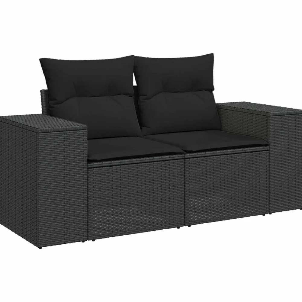 vidaXL Muebles De Jardín-Conjunto de sofá de jardín 8 pcs ratán sintético