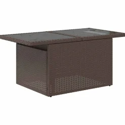 vidaXL Muebles De Jardín-Conjunto de sofá de jardín con cojín 7 pcs Marrón Poliratán
