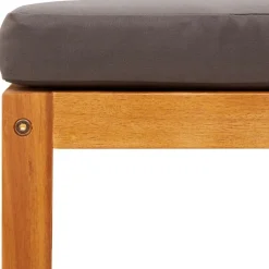 vidaXL Conjunto de sofá de jardín de 5 piezas con cojines de madera de acacia y ratán Gris Best