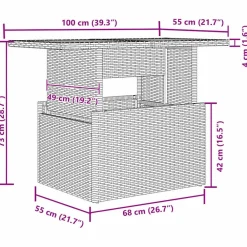 vidaXL Muebles De Jardín-Conjunto de sofá de jardín 9 pcs Negro Poliratán
