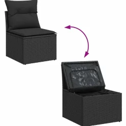 vidaXL Muebles De Jardín-Conjunto de sofá de jardín 8 pcs Poliratán