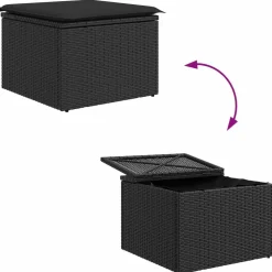 vidaXL Muebles De Jardín-Conjunto de sofá de jardín 8 pcs Poliratán