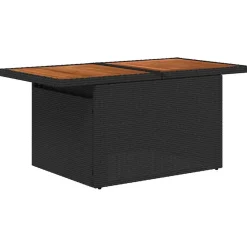 vidaXL Muebles De Jardín-Conjunto de sofá de jardín 11 pcs Negro Poliratán