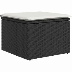 vidaXL Muebles De Jardín-Conjunto de sofá de jardín 4 pcs crema ratán sintético
