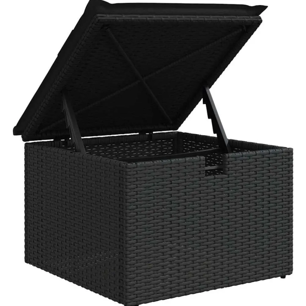 vidaXL Muebles De Jardín-Conjunto de sofá de jardín con cojín 6 pcs Poliratán