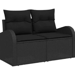 vidaXL Muebles De Jardín-Conjunto de sofá de jardín con cojín 6 pcs Poliratán