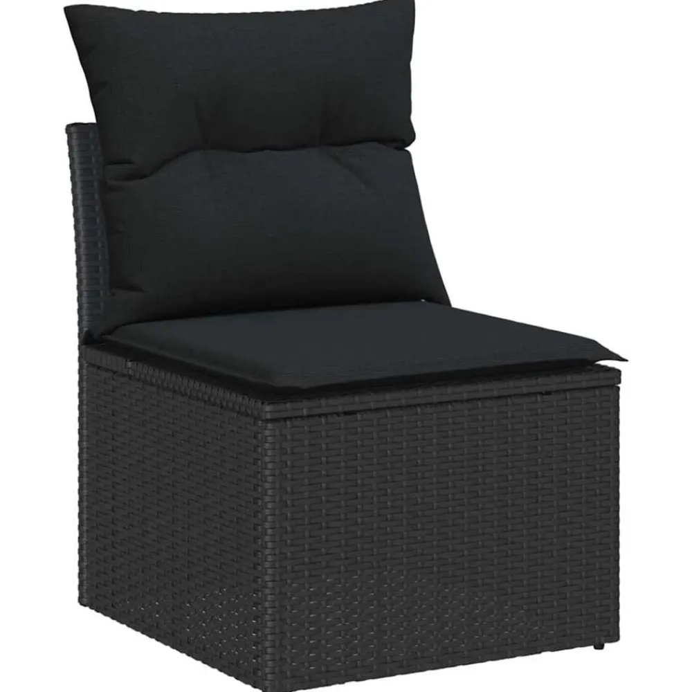 vidaXL Muebles De Jardín-Conjunto de sofá de jardín con cojín 6 pcs Poliratán