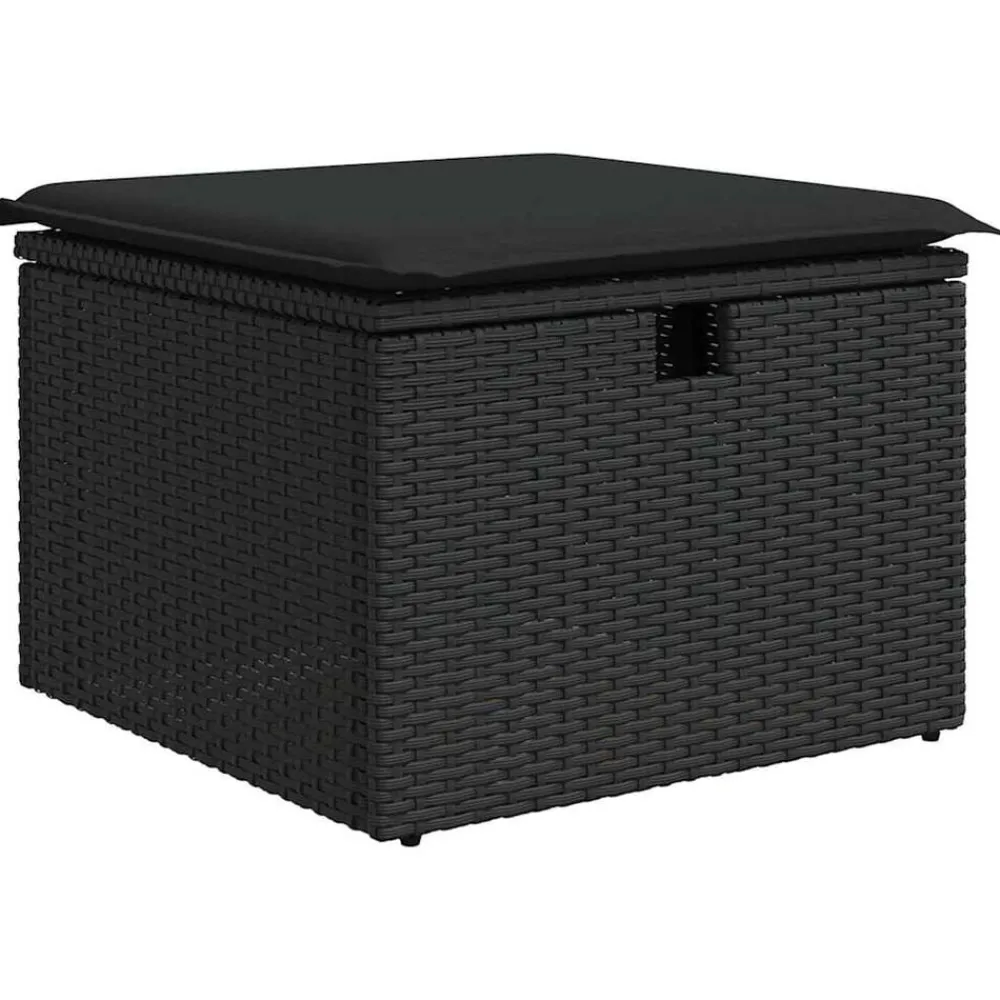 vidaXL Muebles De Jardín-Conjunto de sofá de jardín con cojín 6 pcs Poliratán