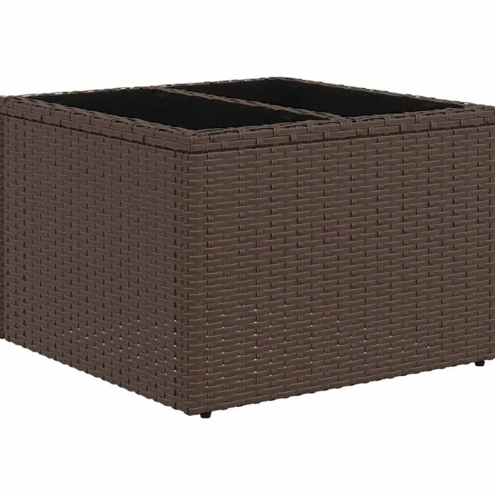 vidaXL Conjunto de sofá de jardín 5 pcs Marrón y crema ratán sintético Marrón y Online