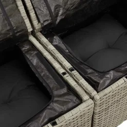 vidaXL Muebles De Jardín-Conjunto de sofá de jardín 7 pcs ratán sintético