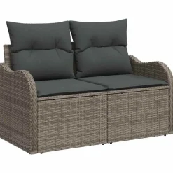 vidaXL Conjunto de sofá de jardín 6 pcs Poliratán Gris Clearance