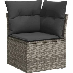 vidaXL Conjunto de sofá de jardín 6 pcs Poliratán Gris Clearance