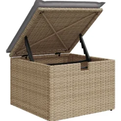 vidaXL Muebles De Jardín-Conjunto de sofá de jardín con cojín 6 pcs ratán sintético