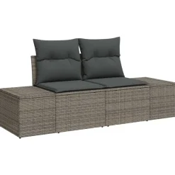 vidaXL Muebles De Jardín-Conjunto de sofá de jardín 8 pcs Poliratán
