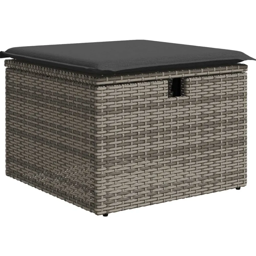vidaXL Conjunto de sofá de jardín con cojín 6 pcs Poliratán Gris Discount