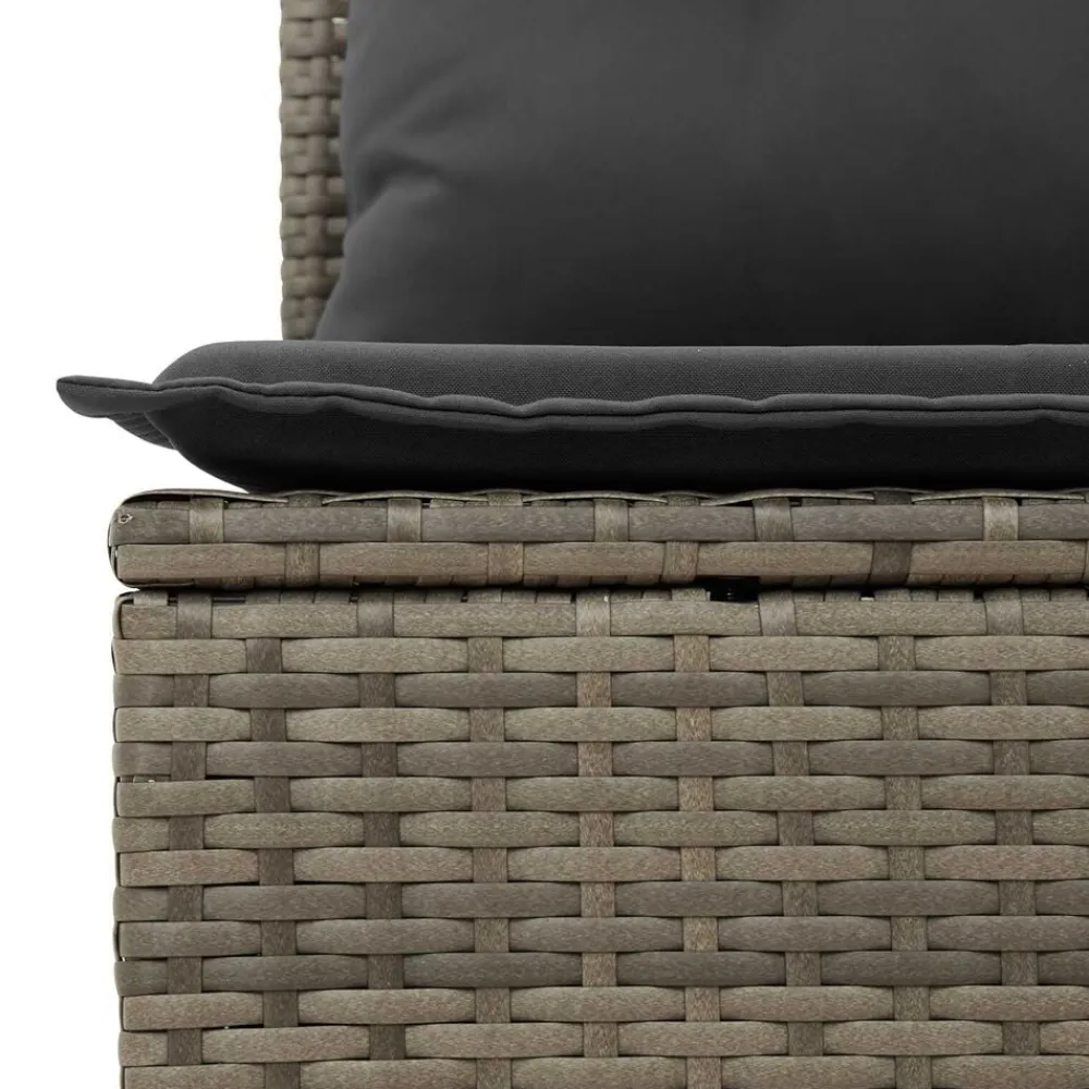vidaXL Conjunto de sofá de jardín con cojín 6 pcs Poliratán Gris Discount