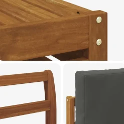 vidaXL Conjuntos De Muebles-Conjunto de Sofá Seccional con cojín 7 pcs
