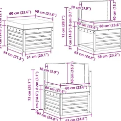vidaXL Conjuntos De Muebles-Conjunto de Sofá Seccional con cojín 8 pcs Gris Natural y Claro