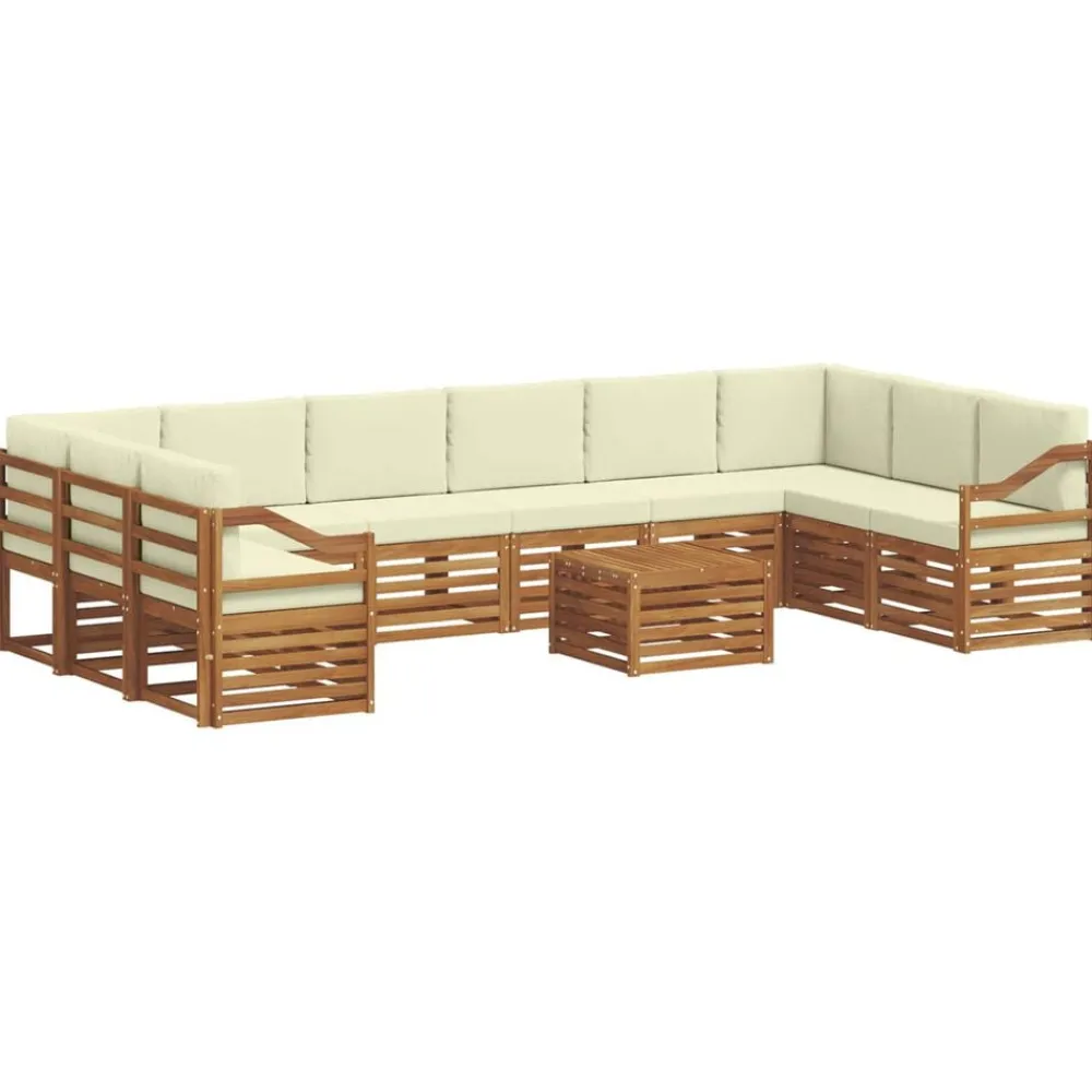 vidaXL Conjuntos De Muebles-Conjunto de Sofá Seccional con cojín 11 pcs