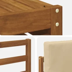 vidaXL Conjuntos De Muebles-Conjunto de Sofá Seccional con cojín 6 pcs