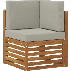 vidaXL Conjunto de Sofá Seccional con cojín 8 pcs Gris Natural y Claro Gris claro y natural Online