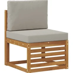 vidaXL Conjunto de Sofá Seccional con cojín 7 pcs Gris Natural y Claro Gris claro y natural Sale