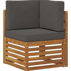 vidaXL Conjunto de Sofá Seccional con cojín 6 pcs Natural y antracita Clearance