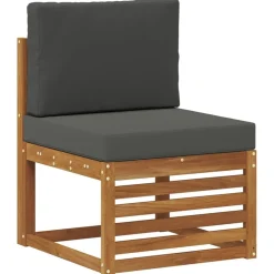 vidaXL Conjunto de Sofá Seccional con cojín 11 pcs Natural y antracita Best