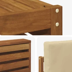 vidaXL Conjuntos De Muebles-Conjunto de Sofá Seccional con cojín 7 pcs