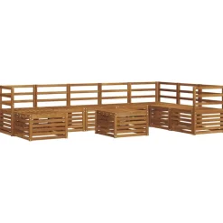 vidaXL Conjuntos De Muebles-Conjunto de Sofá Seccional 9 pcs