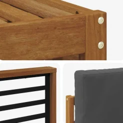 vidaXL Conjuntos De Muebles-Conjunto de Sofá Seccional con cojín 8 pcs