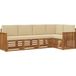 vidaXL Conjuntos De Muebles-Conjunto de Sofá Seccional con cojín 5 pcs