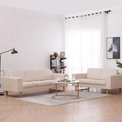 vidaXL Sofás-Conjunto de sofás 2 piezas tela color