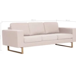 vidaXL Sofás-Conjunto de sofás 2 piezas tela color