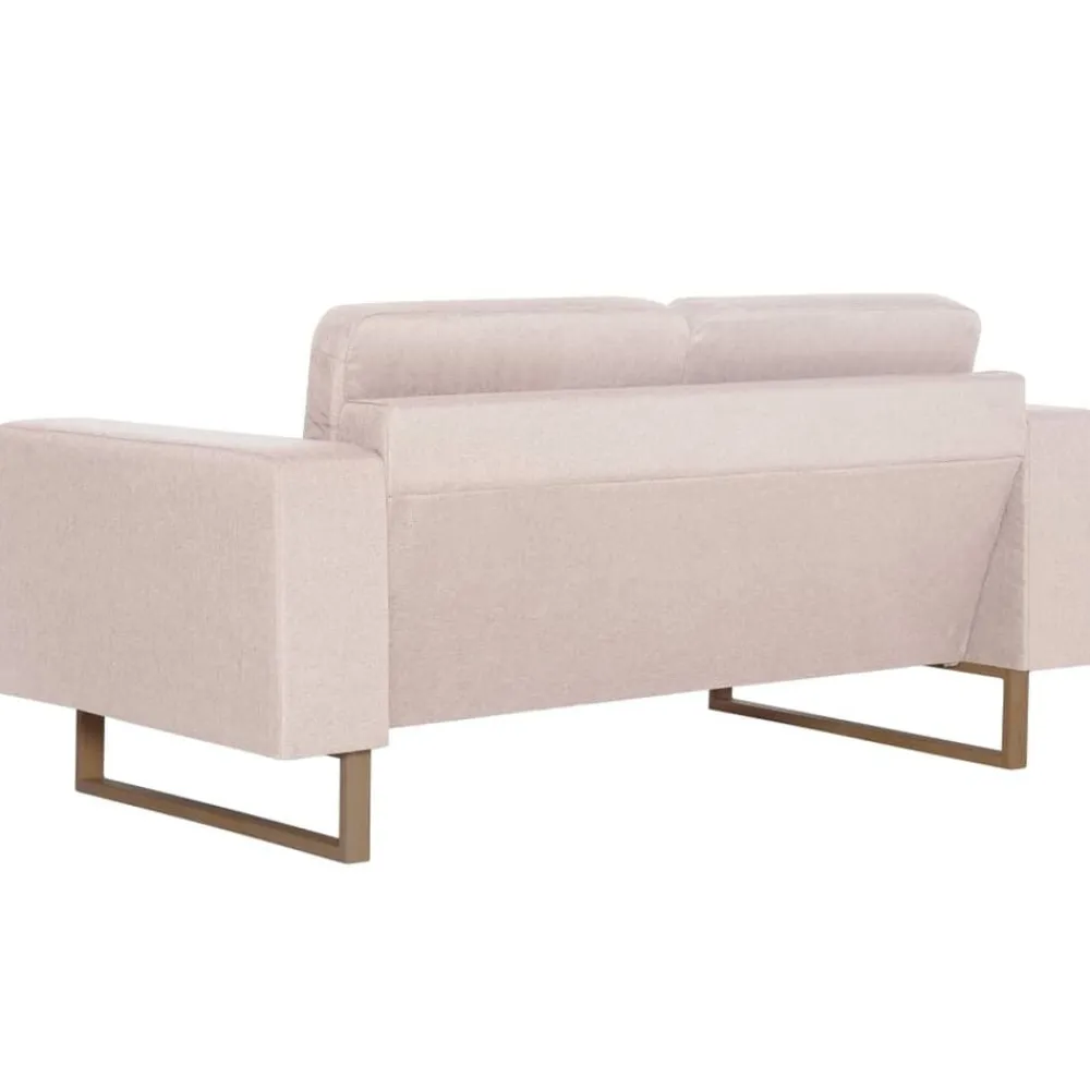 vidaXL Sofás-Conjunto de sofás 2 piezas tela color