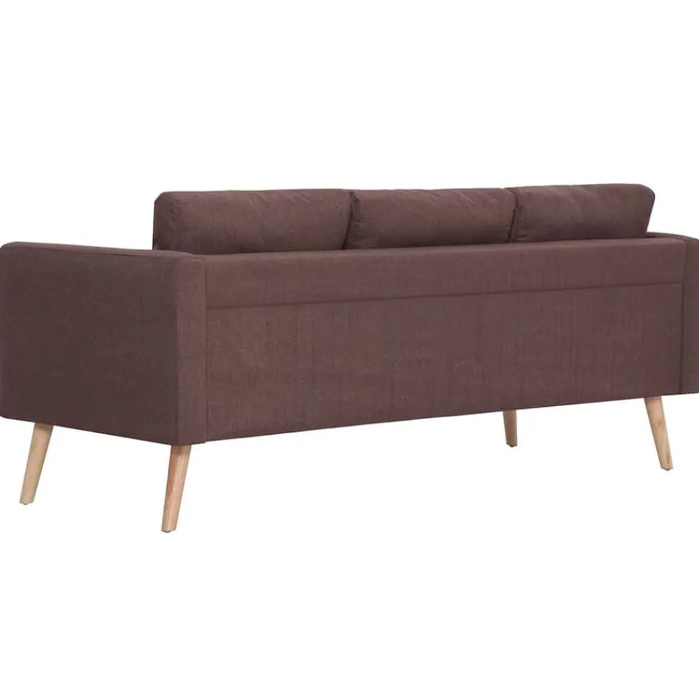 vidaXL Conjunto de sofás 2 piezas tela marrón Marrón Clearance