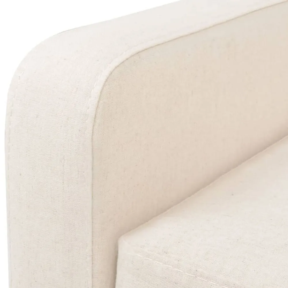 vidaXL Conjunto de sofás 2 piezas tela Blanco crema Best