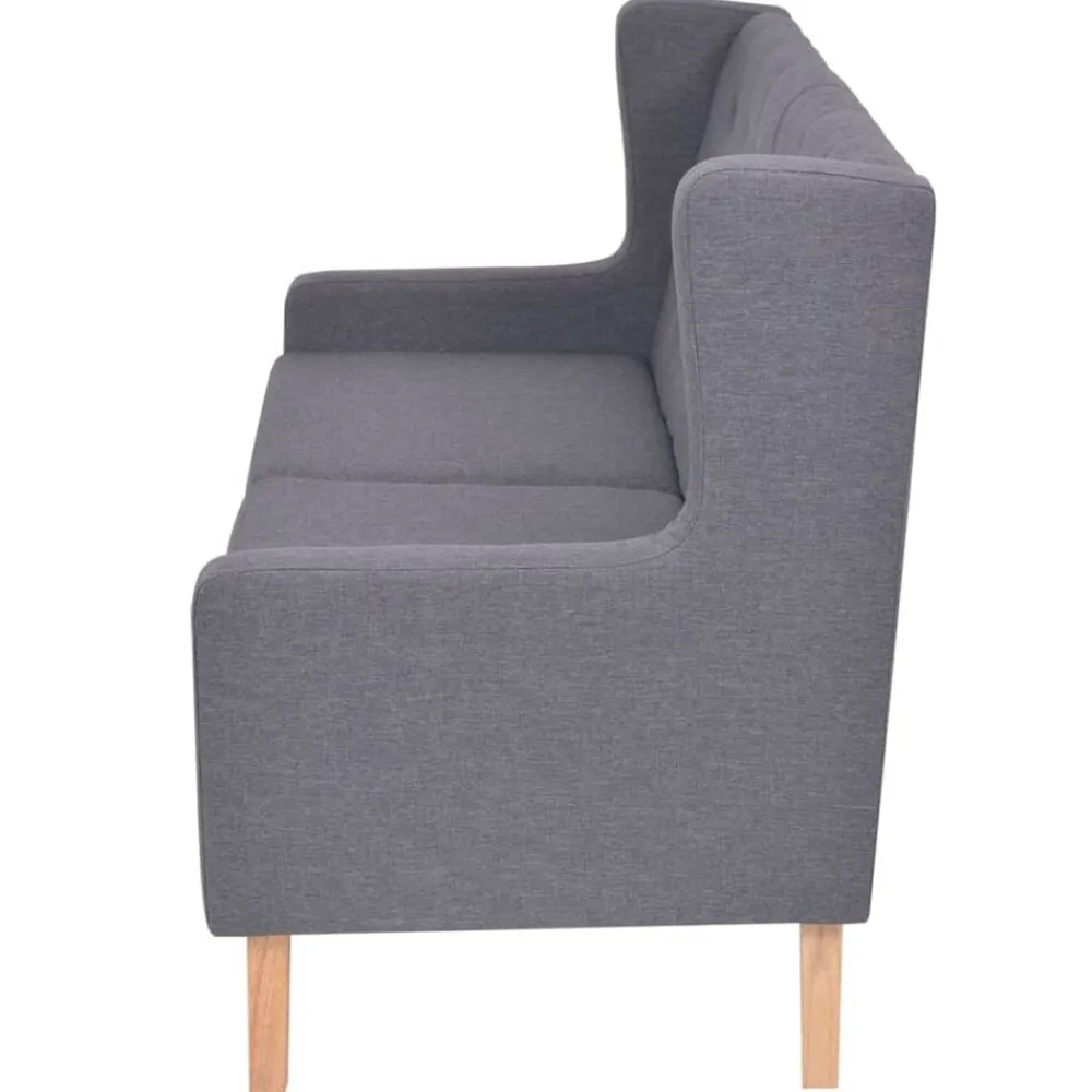 vidaXL Conjunto de sofás 2 piezas tela Gris Clearance