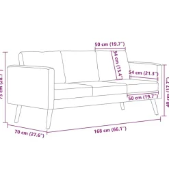 vidaXL Sofás-Conjunto de sofás 2 piezas tela