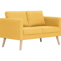 vidaXL Sofás-Conjunto de sofás 2 piezas tela