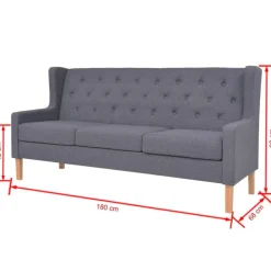 vidaXL Sofás-Conjunto de sofás 2 piezas tela