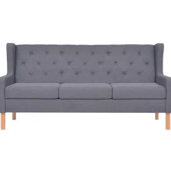 vidaXL Sofás-Conjunto de sofás 2 piezas tela
